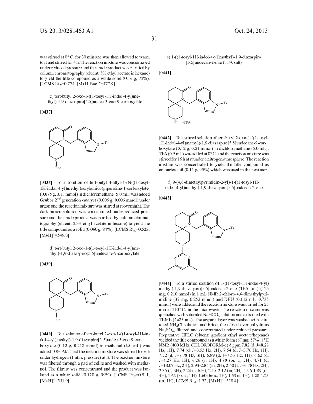 DIAZA-SPIRO[5.5]UNDECANES USEFUL AS OREXIN RECEPTOR ANTAGONISTS - diagram, schematic, and image 32