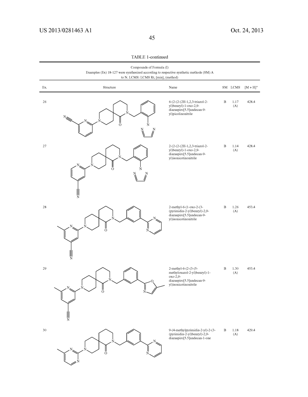 DIAZA-SPIRO[5.5]UNDECANES USEFUL AS OREXIN RECEPTOR ANTAGONISTS - diagram, schematic, and image 46
