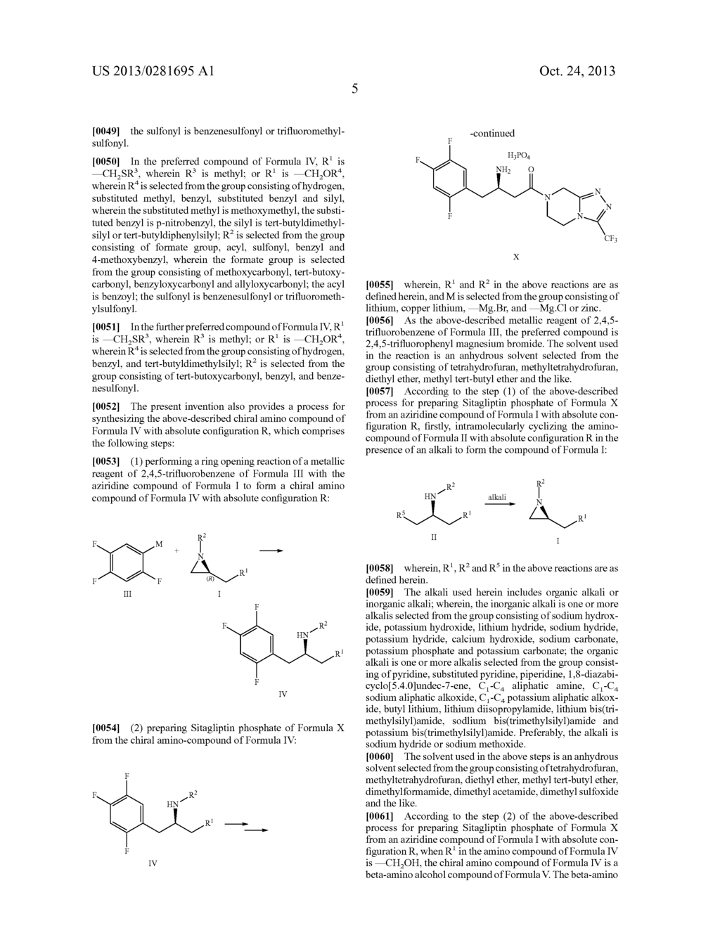 INTERMEDIATES OF SITAGLIPTIN AND PREPARATION PROCESS THEREOF - diagram, schematic, and image 06