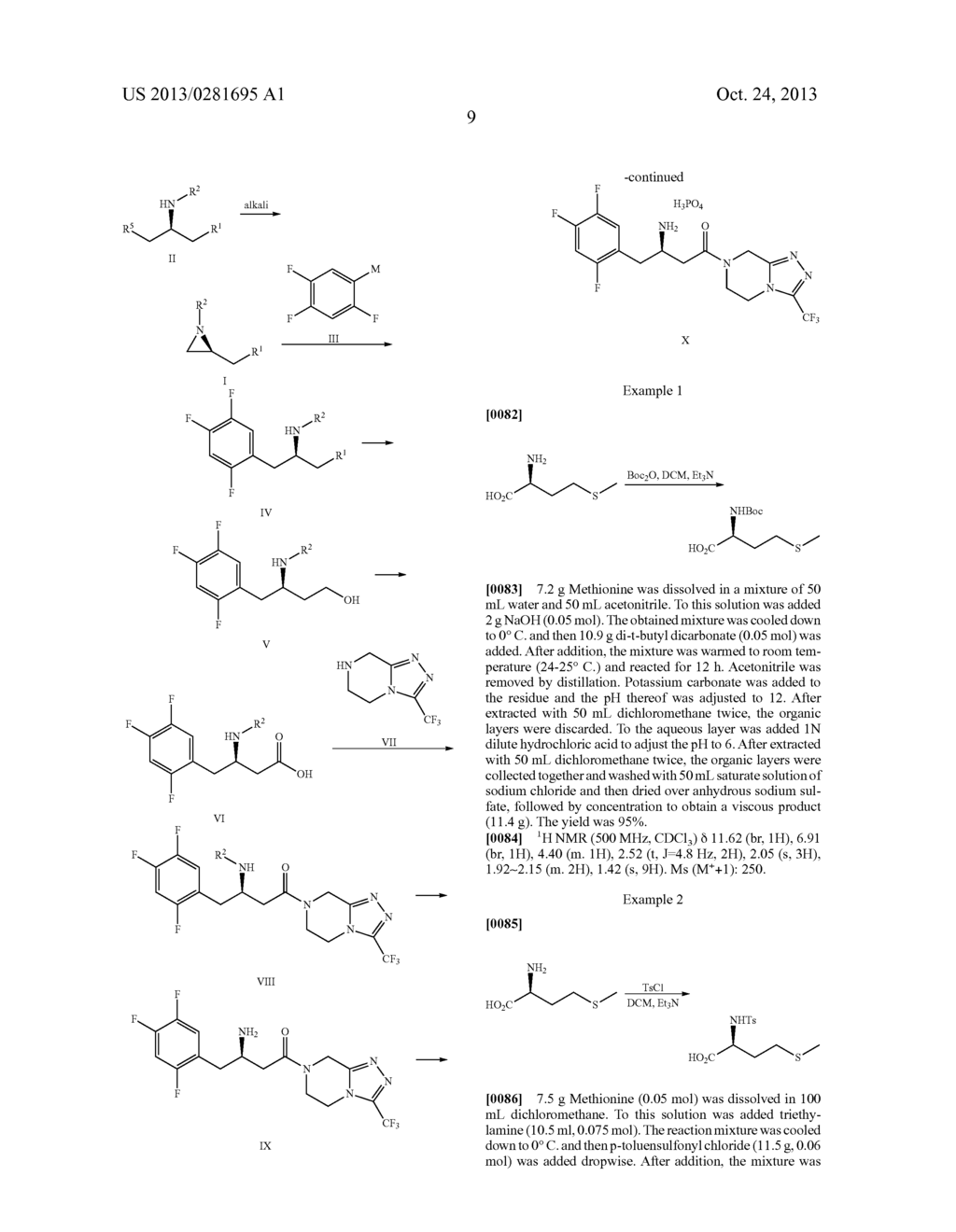 INTERMEDIATES OF SITAGLIPTIN AND PREPARATION PROCESS THEREOF - diagram, schematic, and image 10