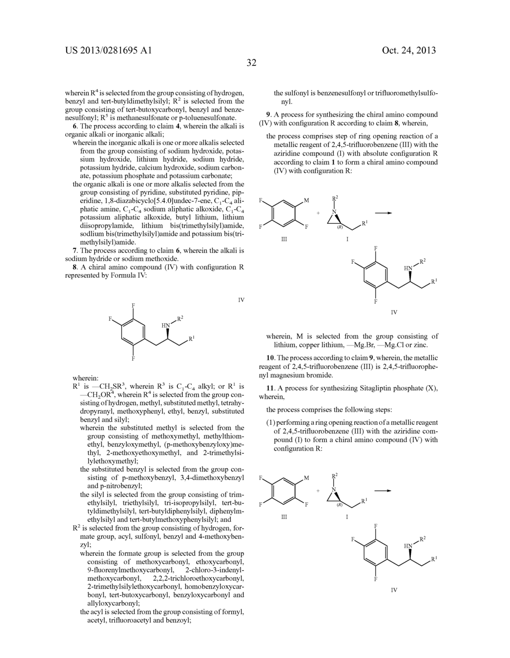 INTERMEDIATES OF SITAGLIPTIN AND PREPARATION PROCESS THEREOF - diagram, schematic, and image 33