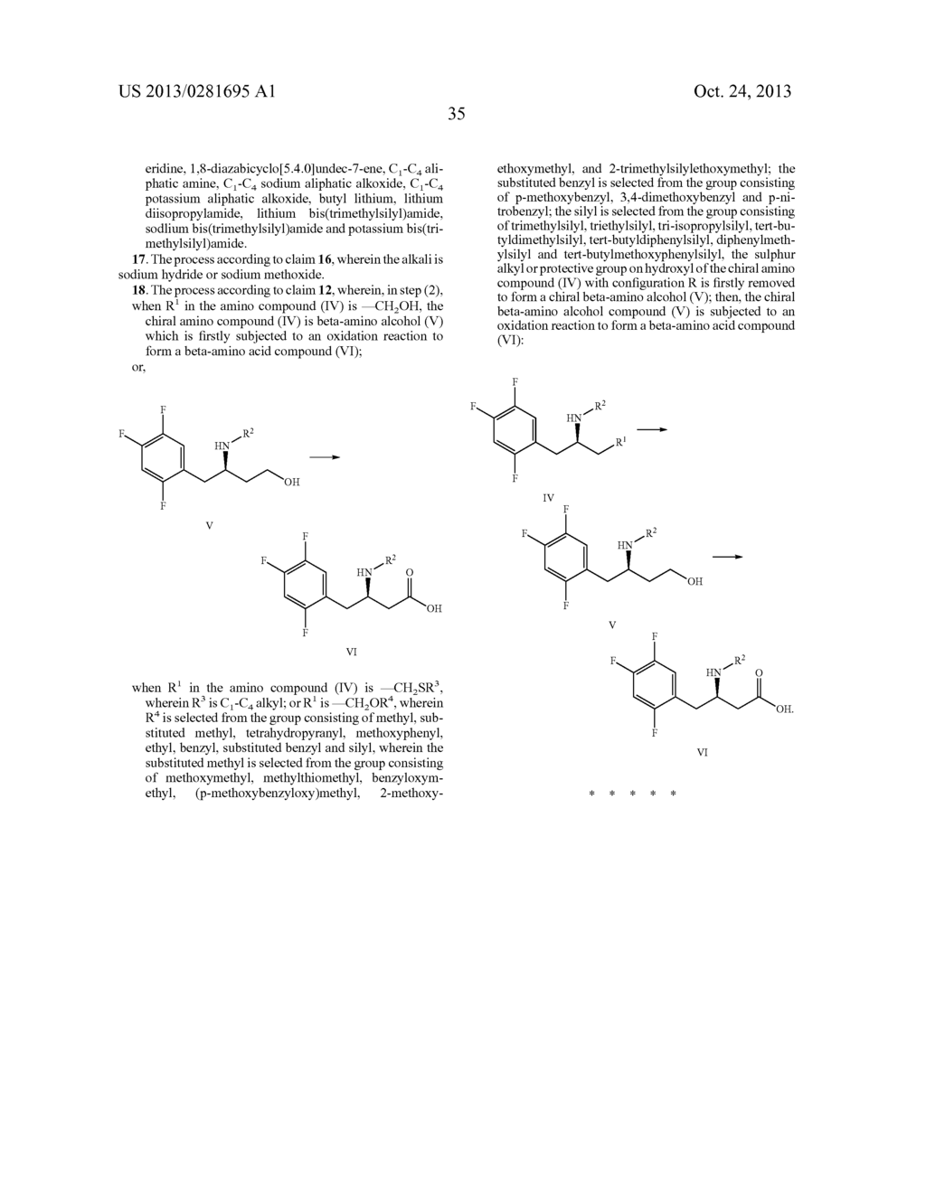INTERMEDIATES OF SITAGLIPTIN AND PREPARATION PROCESS THEREOF - diagram, schematic, and image 36
