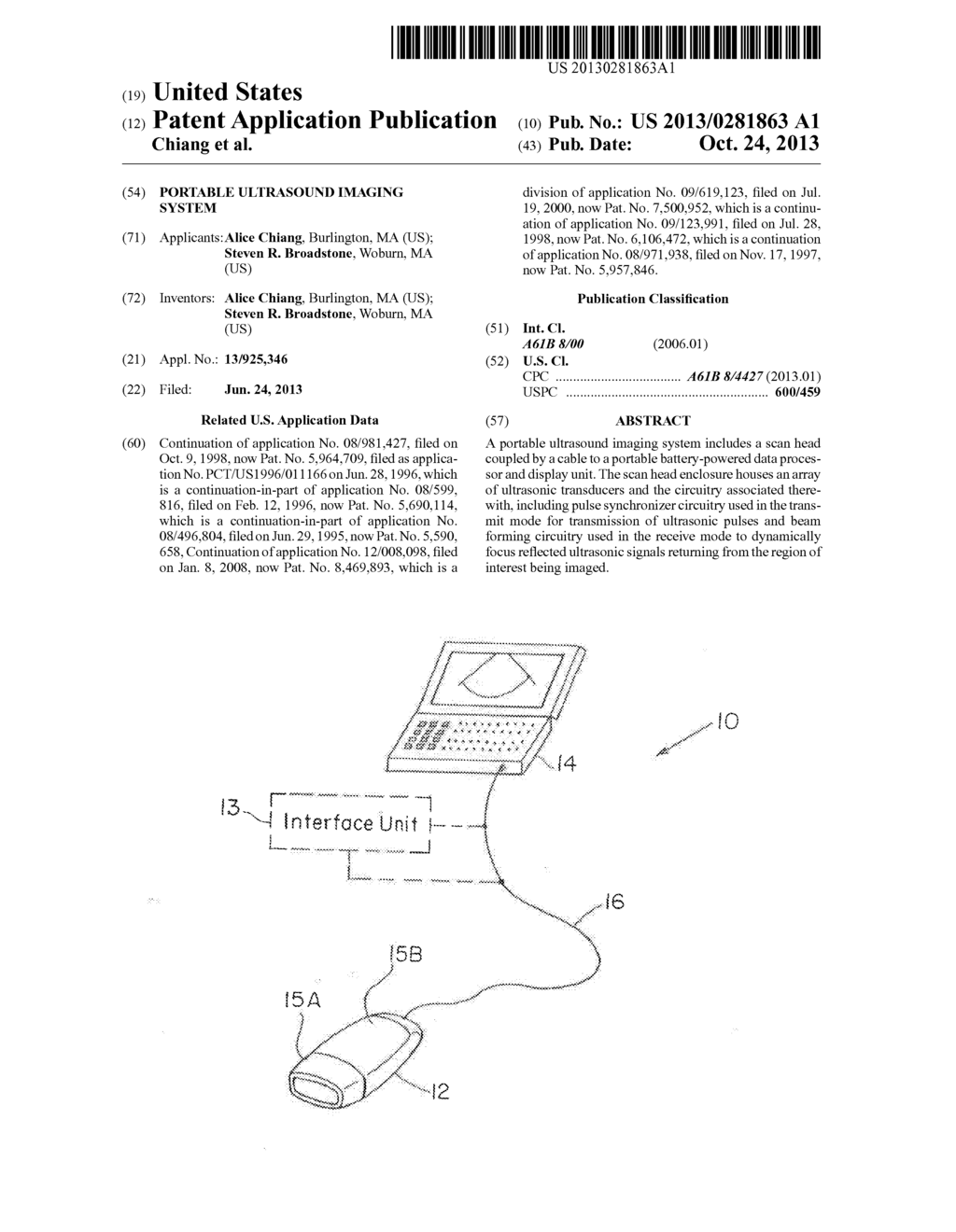 PORTABLE ULTRASOUND IMAGING SYSTEM - diagram, schematic, and image 01