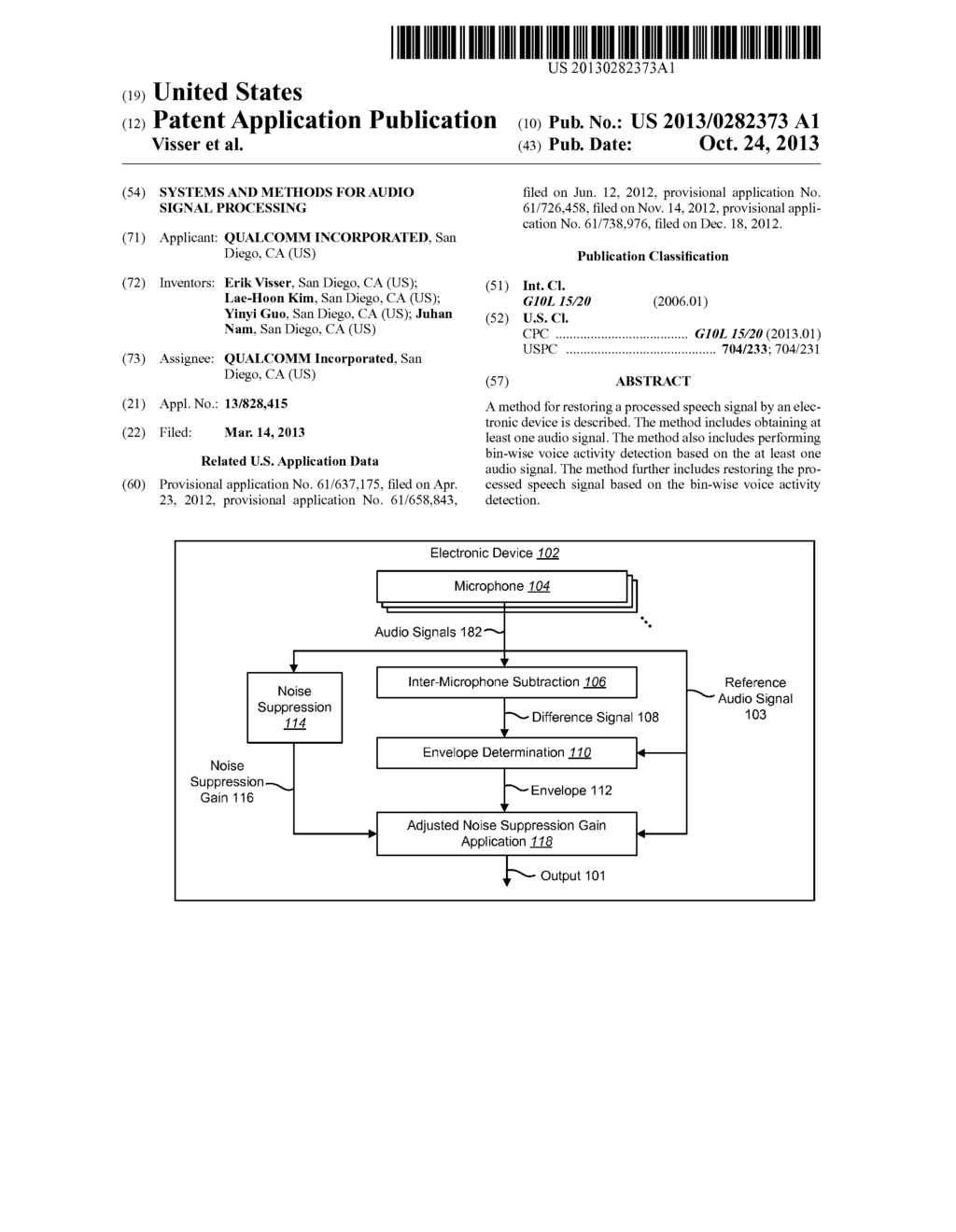 SYSTEMS AND METHODS FOR AUDIO SIGNAL PROCESSING - diagram, schematic, and image 01