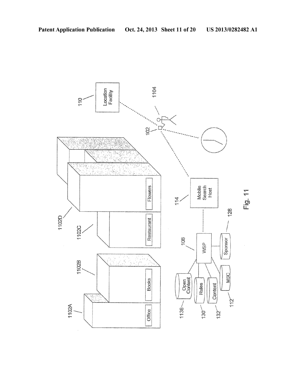 System for Targeting Advertising Content to a Plurality of Mobile     Communication Facilities - diagram, schematic, and image 12