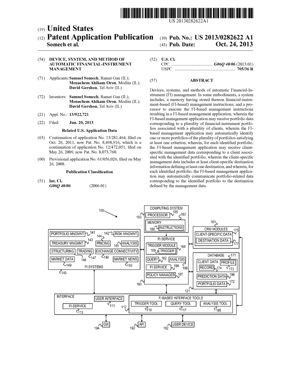 DEVICE, SYSTEM, AND METHOD OF AUTOMATIC FINANCIAL-INSTRUMENT MANAGEMENT - diagram, schematic, and image 01