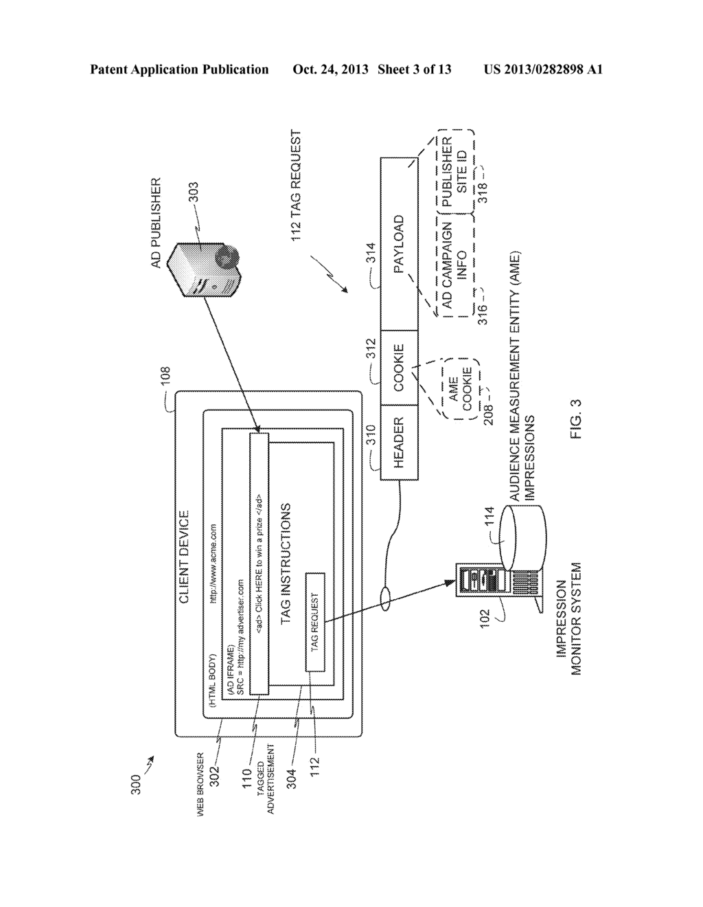 METHODS AND APPARATUS TO DETERMINE MEDIA IMPRESSIONS USING DISTRIBUTED     DEMOGRAPHIC INFORMATION - diagram, schematic, and image 04