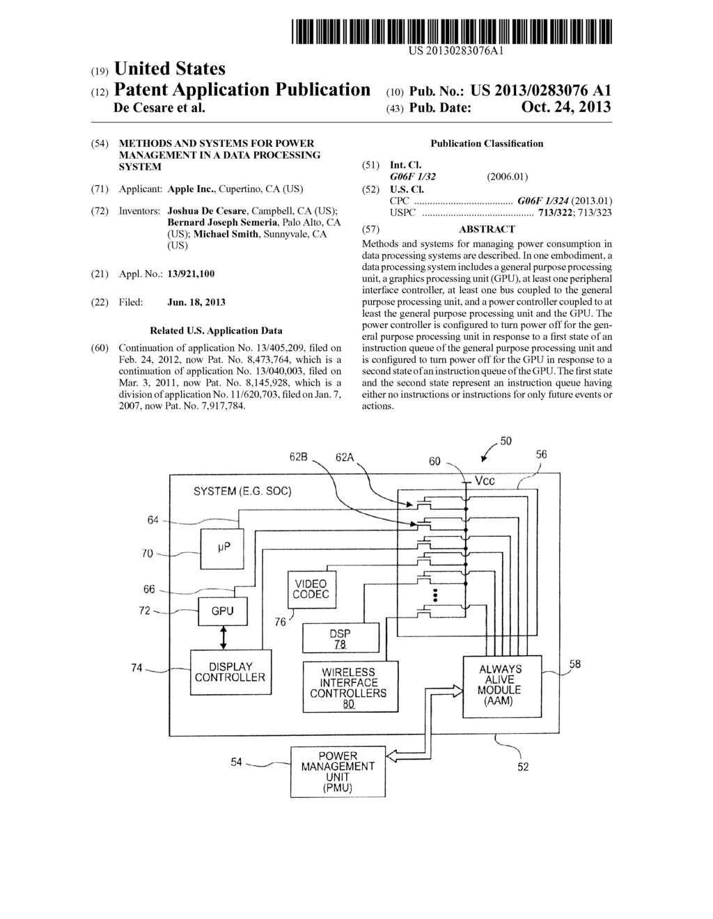 METHODS AND SYSTEMS FOR POWER MANAGEMENT IN A DATA PROCESSING SYSTEM - diagram, schematic, and image 01