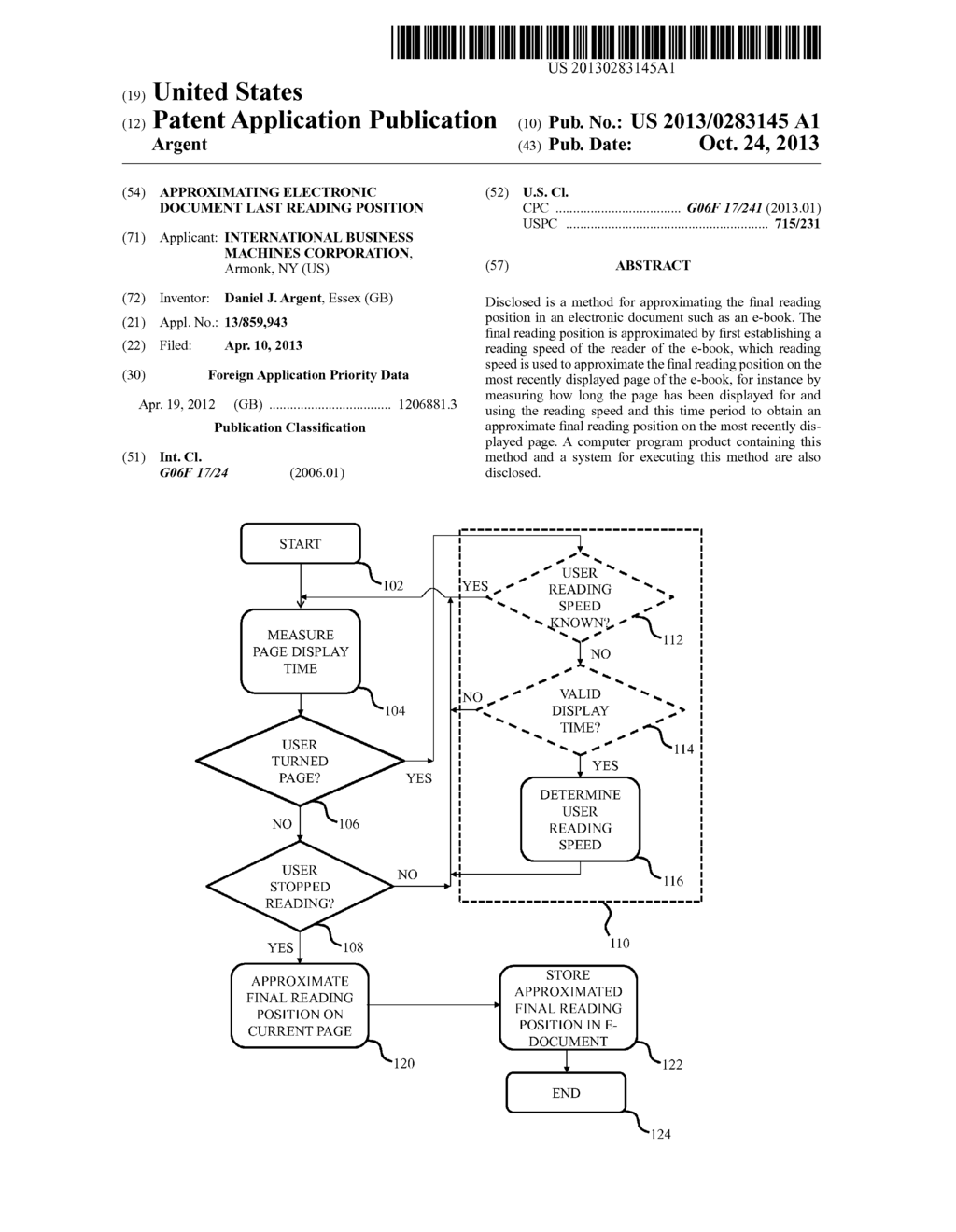 Approximating Electronic Document Last Reading Position - diagram, schematic, and image 01