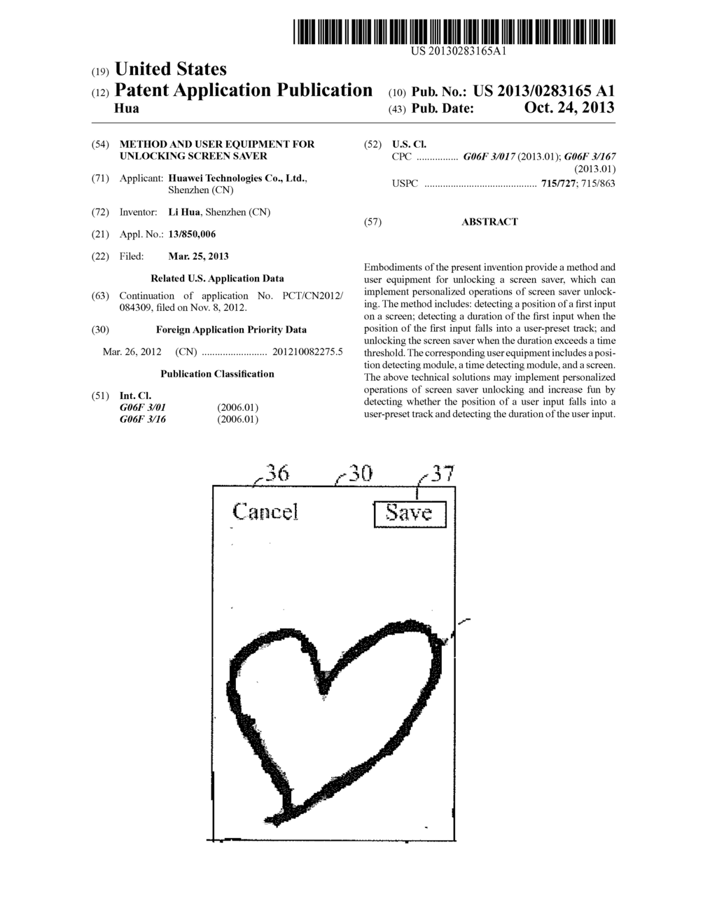 METHOD AND USER EQUIPMENT FOR UNLOCKING SCREEN SAVER - diagram, schematic, and image 01