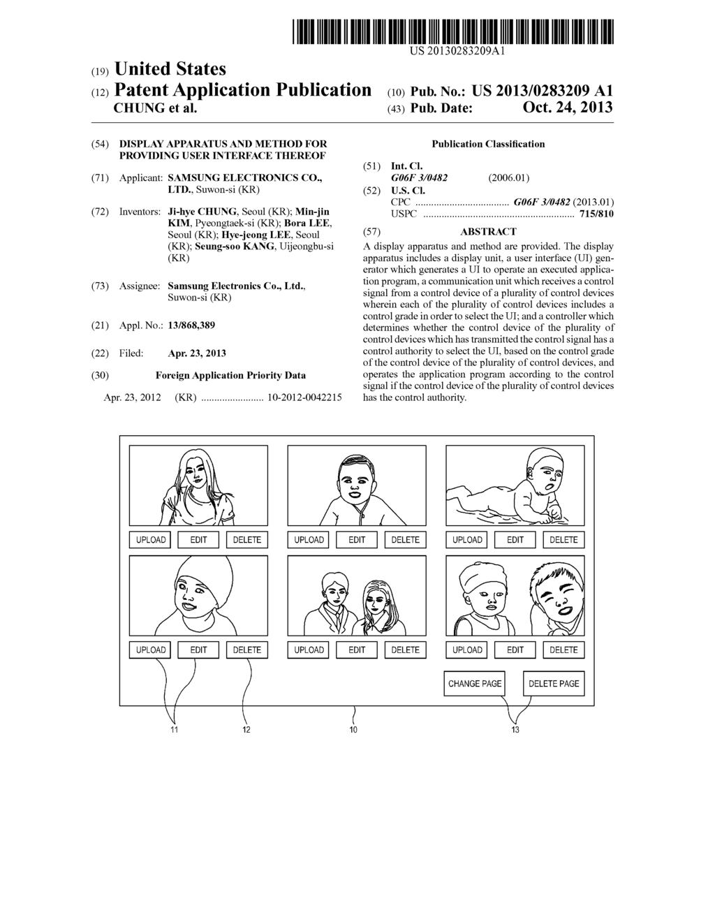 DISPLAY APPARATUS AND METHOD FOR PROVIDING USER INTERFACE THEREOF - diagram, schematic, and image 01