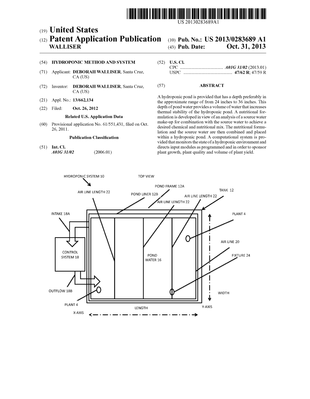 HYDROPONIC METHOD AND SYSTEM - diagram, schematic, and image 01