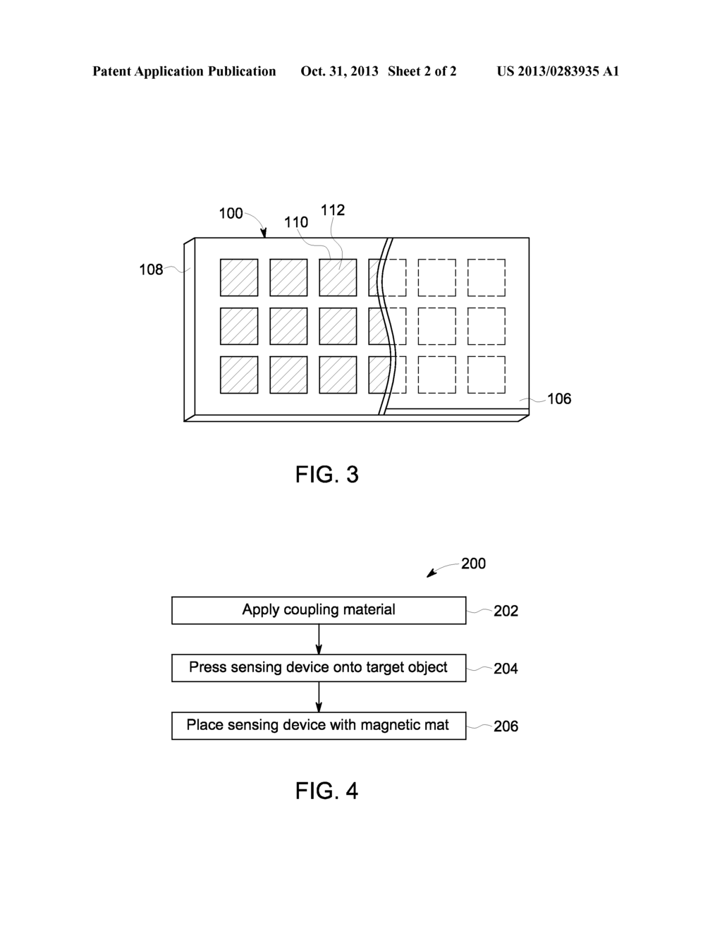 APPARATUS, SYSTEM, AND METHOD FOR ATTACHING A SENSING DEVICE - diagram, schematic, and image 03