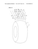 TIRE MANUFACTURING METHOD AND PRECURED TREAD diagram and image