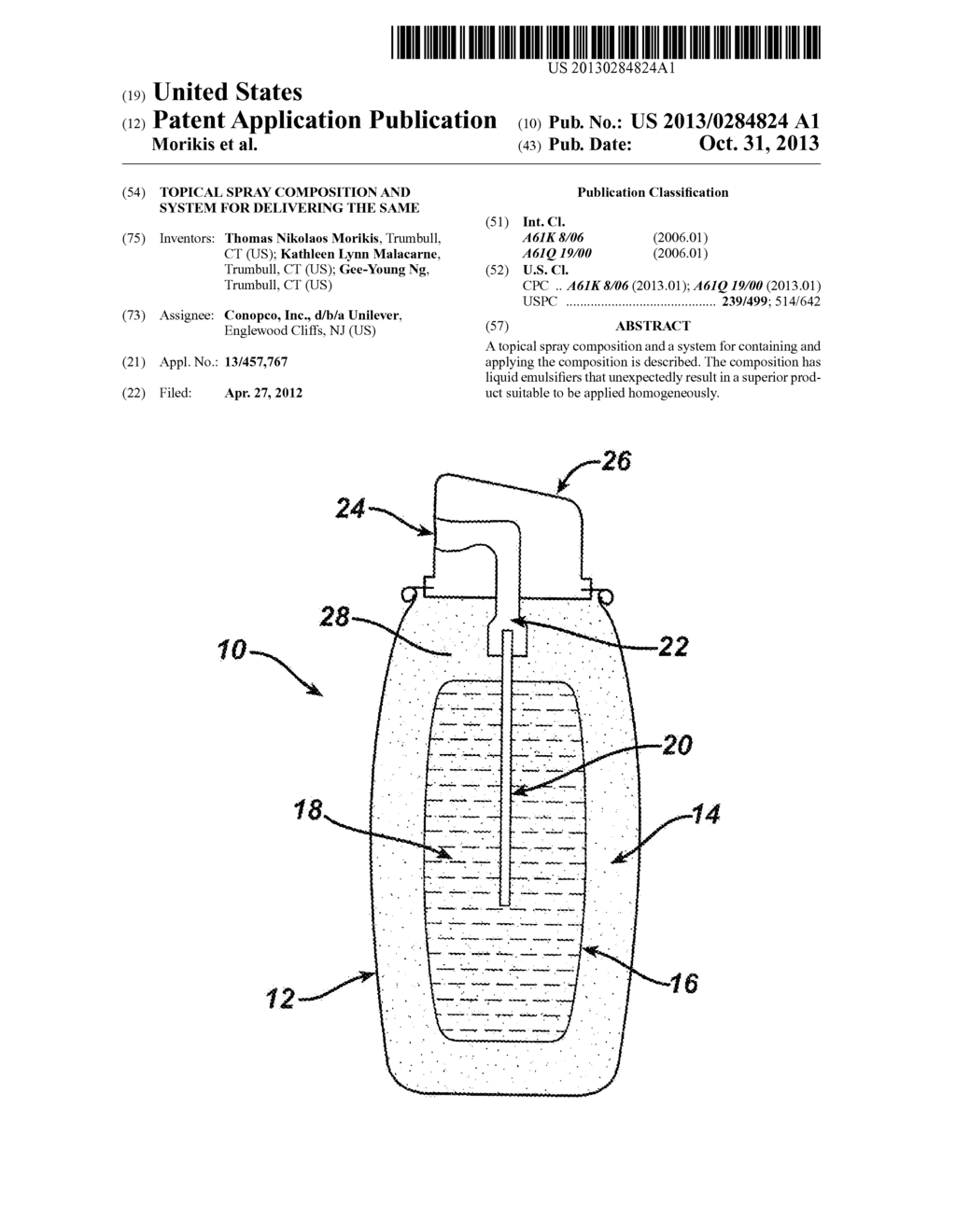 Topical Spray Composition and System for Delivering the Same - diagram, schematic, and image 01