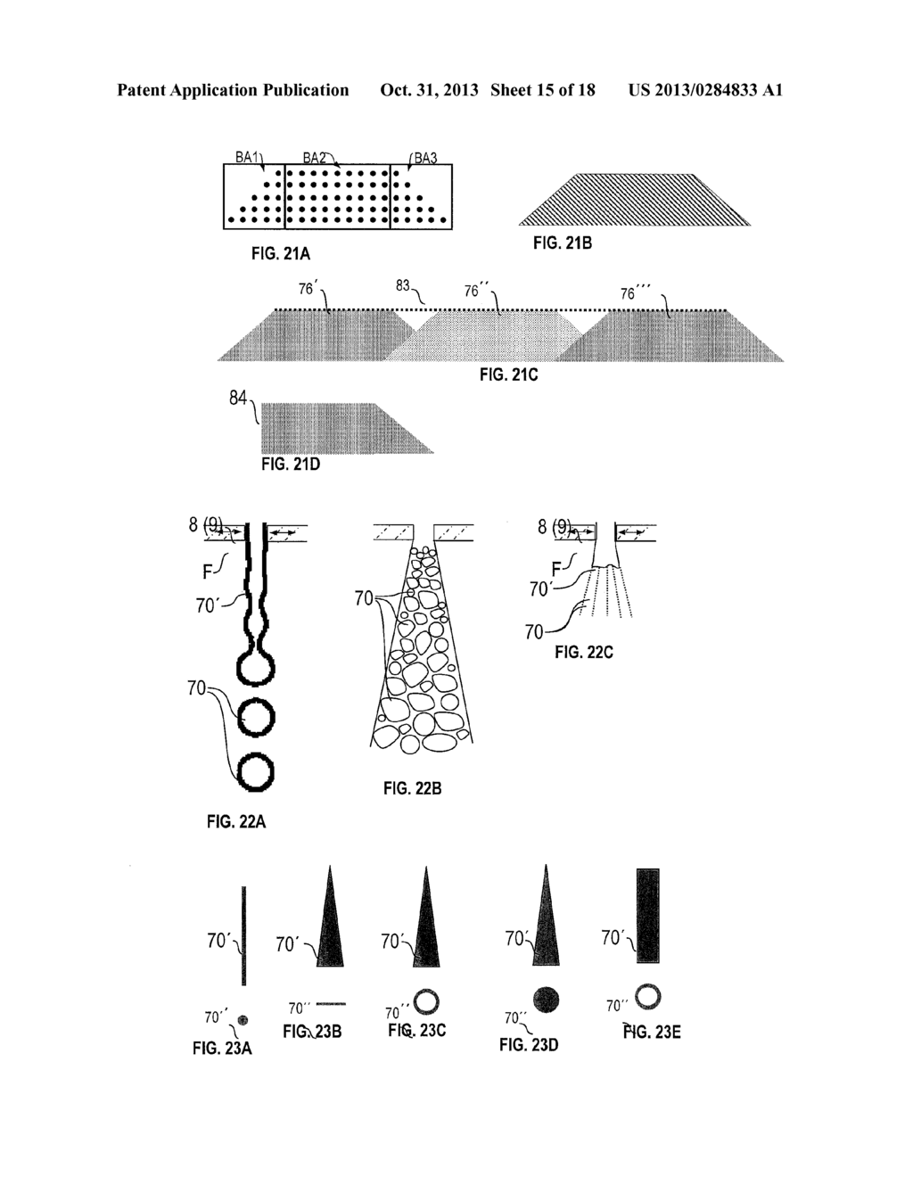 COATING DEVICE COMPRISING A JET OF COATING MEDIUM WHICH IS BROKEN DOWN     INTO DROPS - diagram, schematic, and image 16