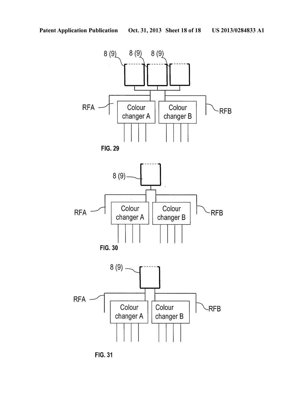 COATING DEVICE COMPRISING A JET OF COATING MEDIUM WHICH IS BROKEN DOWN     INTO DROPS - diagram, schematic, and image 19