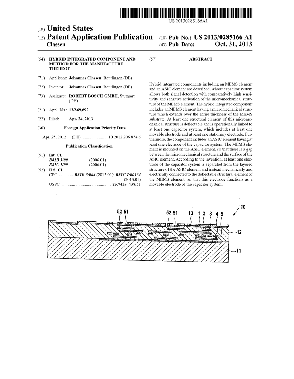 HYBRID INTEGRATED COMPONENT AND METHOD FOR THE MANUFACTURE THEREOF - diagram, schematic, and image 01