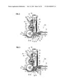 DEVICE FOR HANDLING SINGLE SHEETS, FOR INTRODUCING AND DISTRIBUTING     RECTANGULAR SINGLE SHEETS, ESPECIALLY BANK NOTES, RESPECTIVELY INTO AND     OUT OF A CONTAINER diagram and image