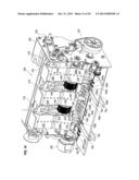 DEVICE FOR HANDLING SINGLE SHEETS, FOR INTRODUCING AND DISTRIBUTING     RECTANGULAR SINGLE SHEETS, ESPECIALLY BANK NOTES, RESPECTIVELY INTO AND     OUT OF A CONTAINER diagram and image