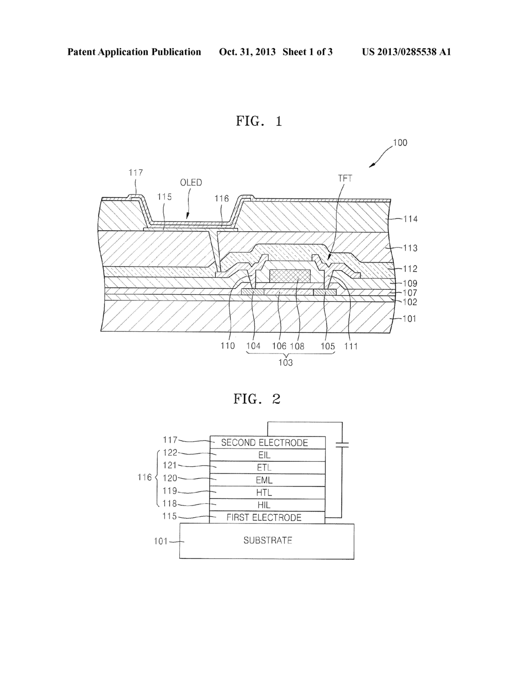 ORGANIC LIGHT EMITTING DISPLAY DEVICE AND METHOD OF MANUFACTURING THE SAME - diagram, schematic, and image 02