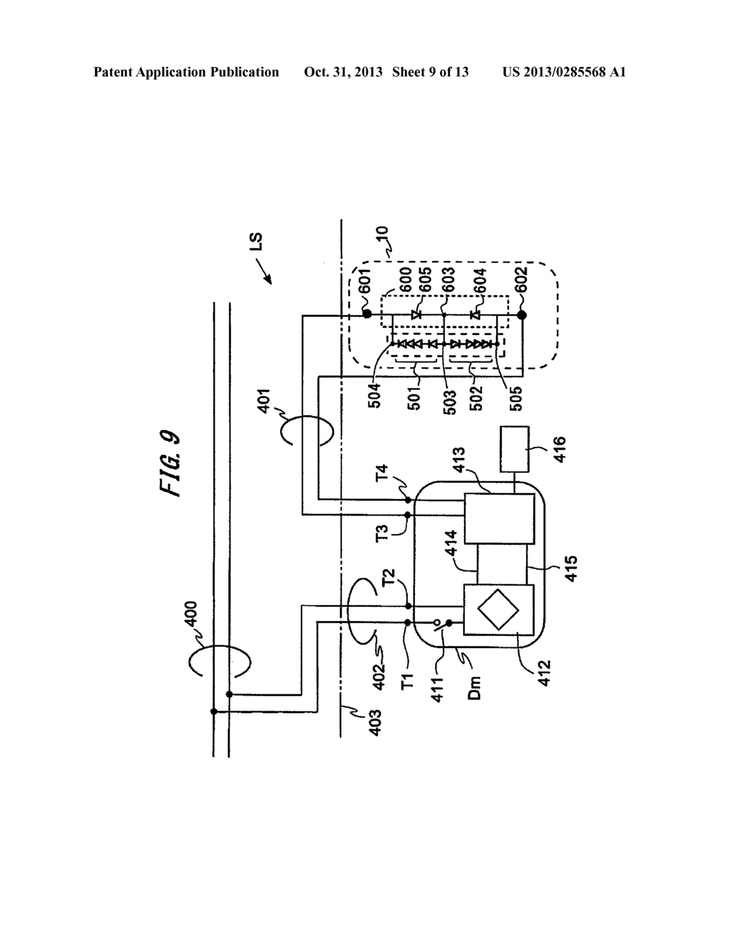 LED LIGHT-EMITTING DEVICE, TERMINAL COUNT CONVERTER, AND ILLUMINATION     APPARATUS - diagram, schematic, and image 10