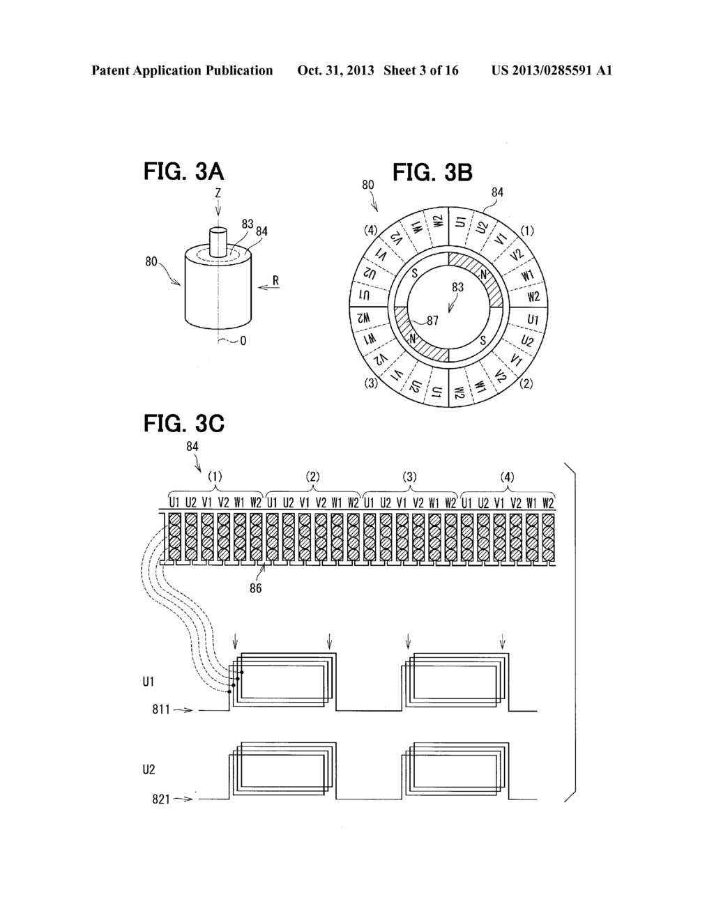 CONTROL DEVICE FOR THREE-PHASE ROTATING MACHINE - diagram, schematic, and image 04