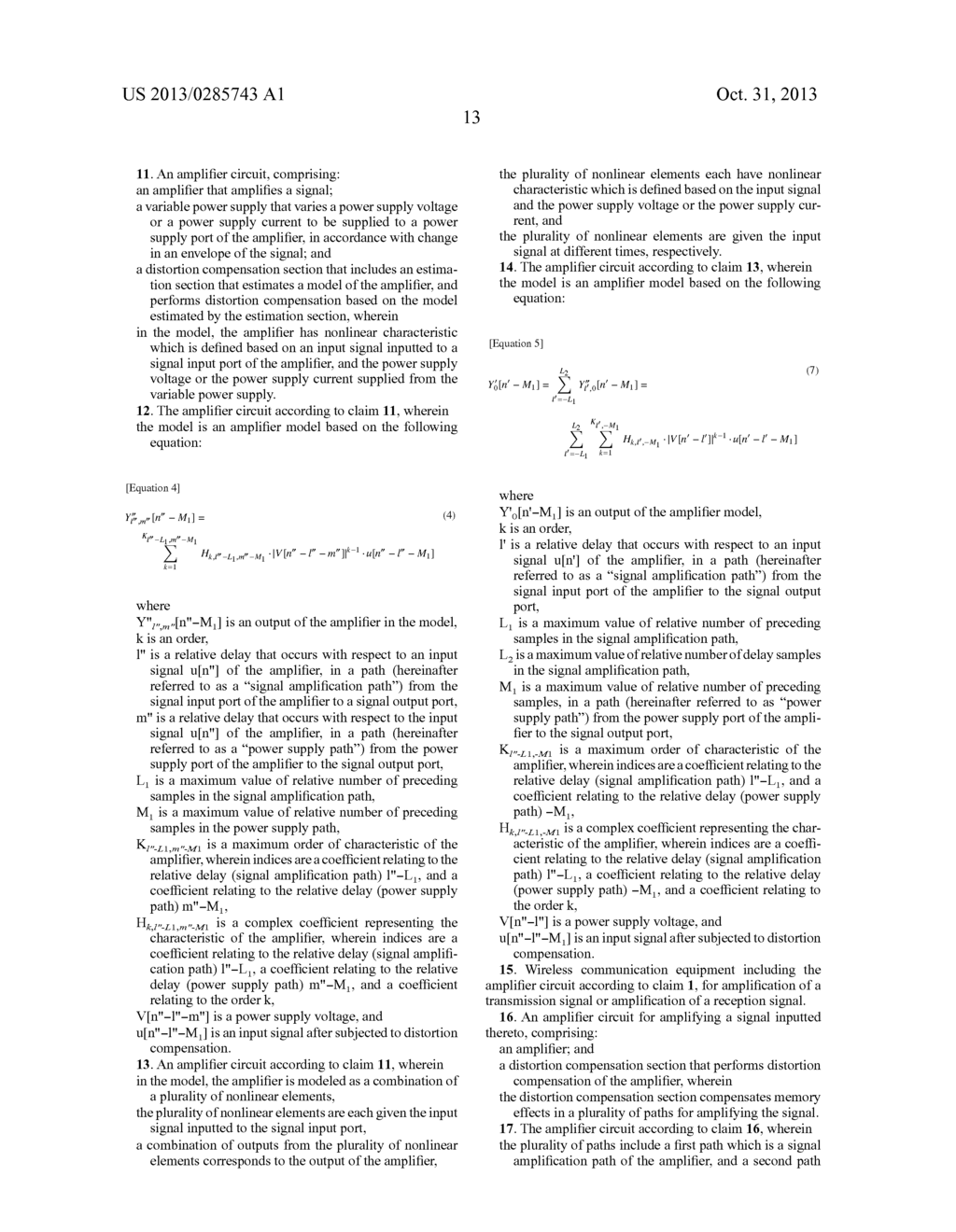 AMPLIFIER CIRCUIT AND WIRELESS COMMUNICATION EQUIPMENT - diagram, schematic, and image 25