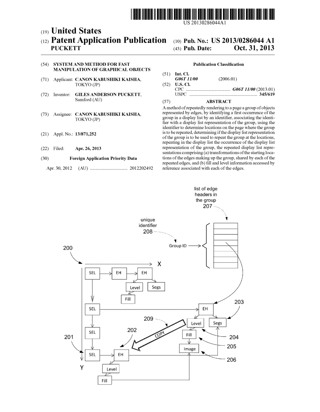 SYSTEM AND METHOD FOR FAST MANIPULATION OF GRAPHICAL OBJECTS - diagram, schematic, and image 01