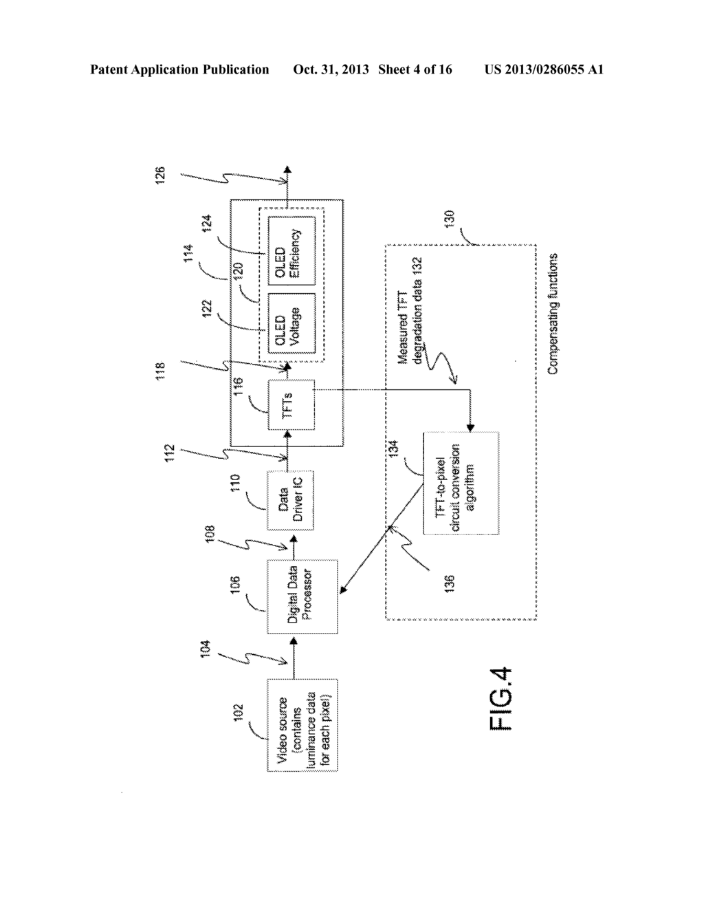 SYSTEM AND METHOD FOR COMPENSATION OF NON-UNIFORMITIES IN LIGHT EMITTING     DEVICE DISPLAYS - diagram, schematic, and image 05