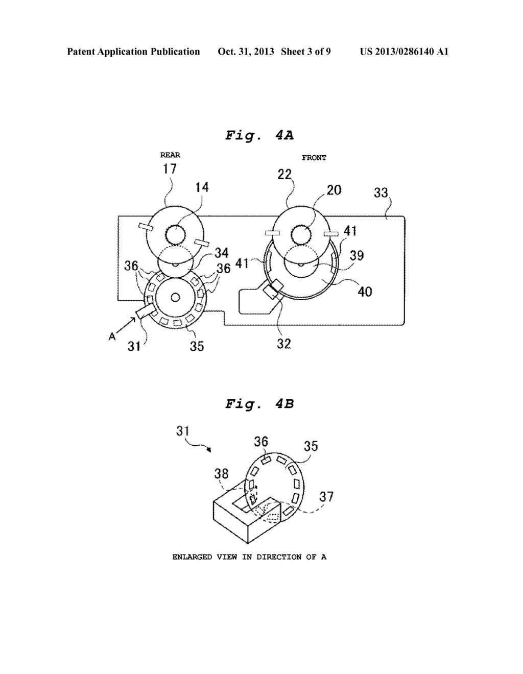 THERMAL PRINTER AND METHOD FOR DETECTING THE WINDING DIRECTION OF THE INK     RIBBON - diagram, schematic, and image 04