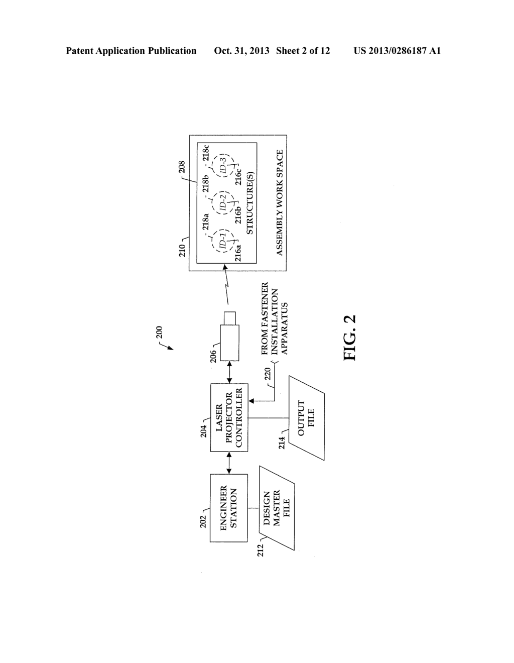 System, An Apparatus And A Method For Laser Projection-Assisted Fastener     Installation - diagram, schematic, and image 03