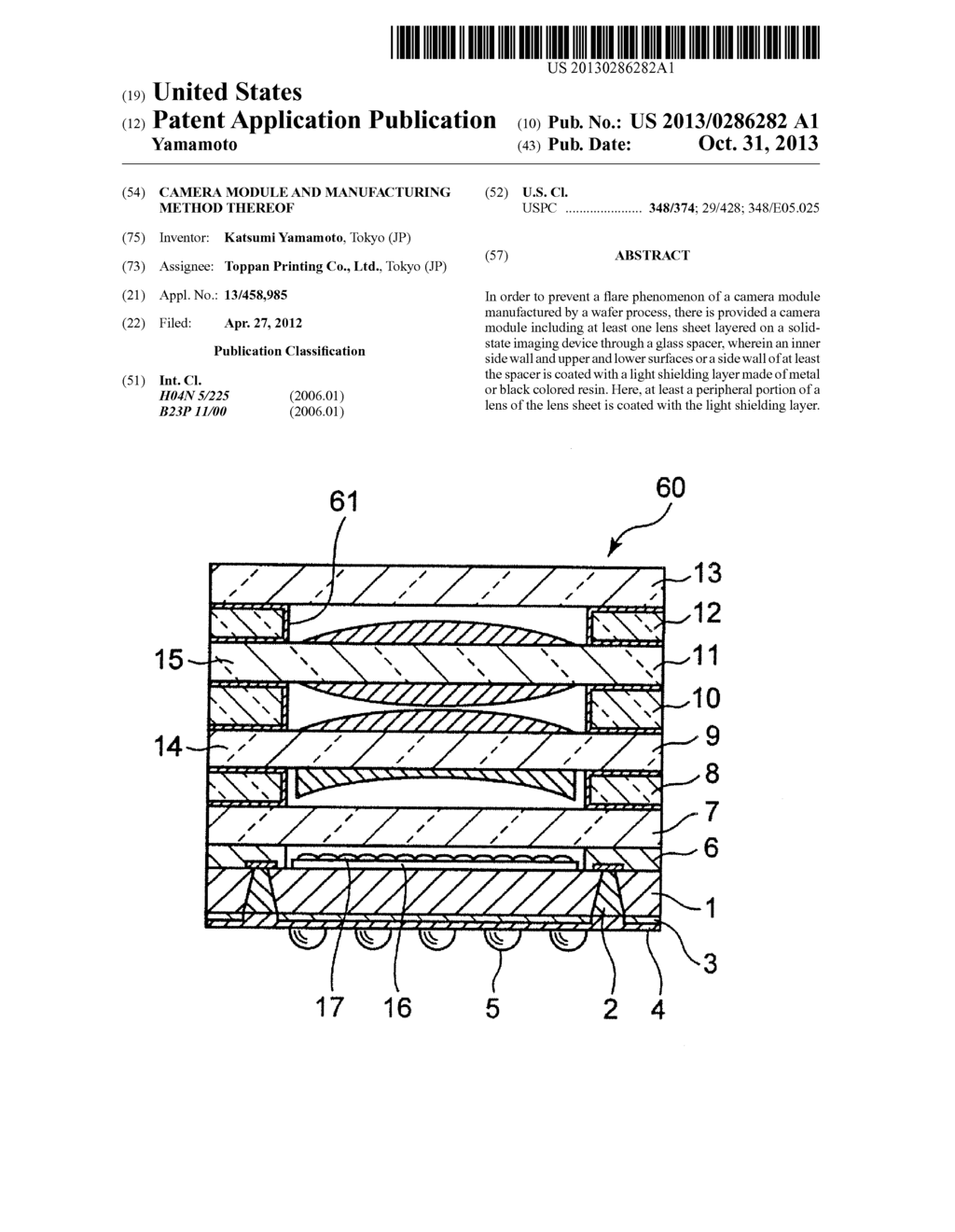 Camera Module and Manufacturing Method Thereof - diagram, schematic, and image 01