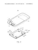 BATTERY COVER ASSEMBLY FOR PORTABLE ELECTRONIC DEVICE diagram and image