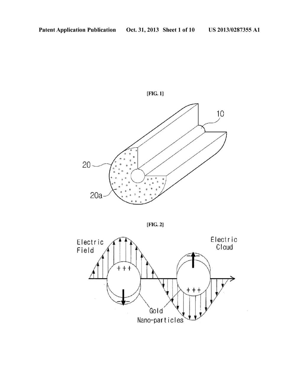 OPTICAL FIBER HAVING A CLADDING LAYER DOPED WITH METAL NANO-PARTICLES,     CORELESS OPTICAL FIBER, AND METHOD FOR MANUFACTURING SAME - diagram, schematic, and image 02