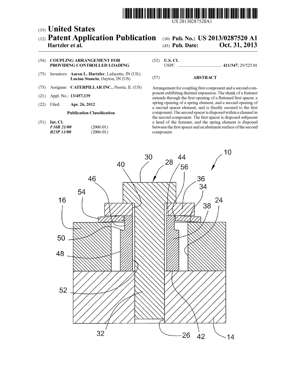 Coupling arrangement for providing controlled loading - diagram, schematic, and image 01