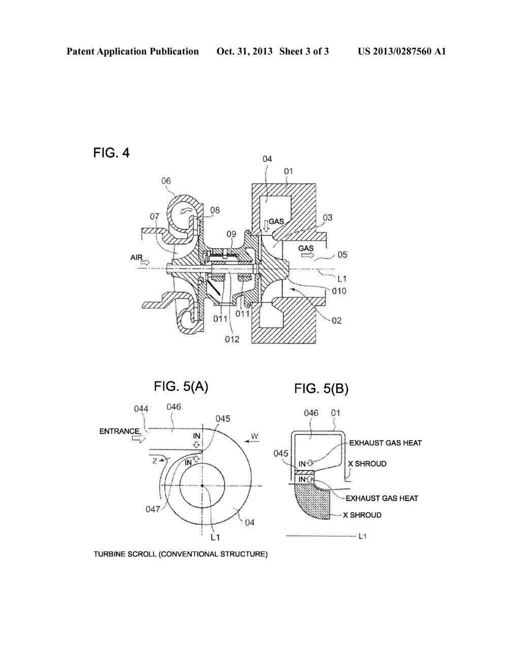 SCROLL PORTION STRUCTURE FOR RADIAL TURBINE OR DIAGONAL FLOW TURBINE - diagram, schematic, and image 04