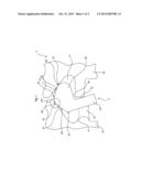 Damping means for damping a blade movement of a turbomachine diagram and image