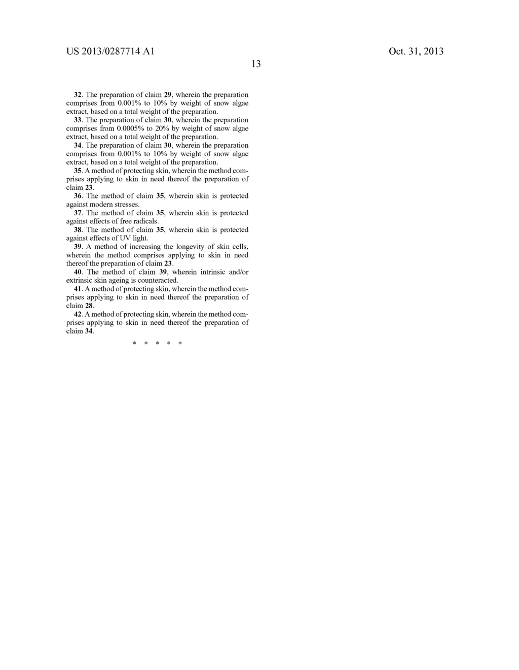 COSMETIC AND/OR DERMATOLOGICAL PREPARATIONS CONTAINING SNOW ALGAE EXTRACT - diagram, schematic, and image 21