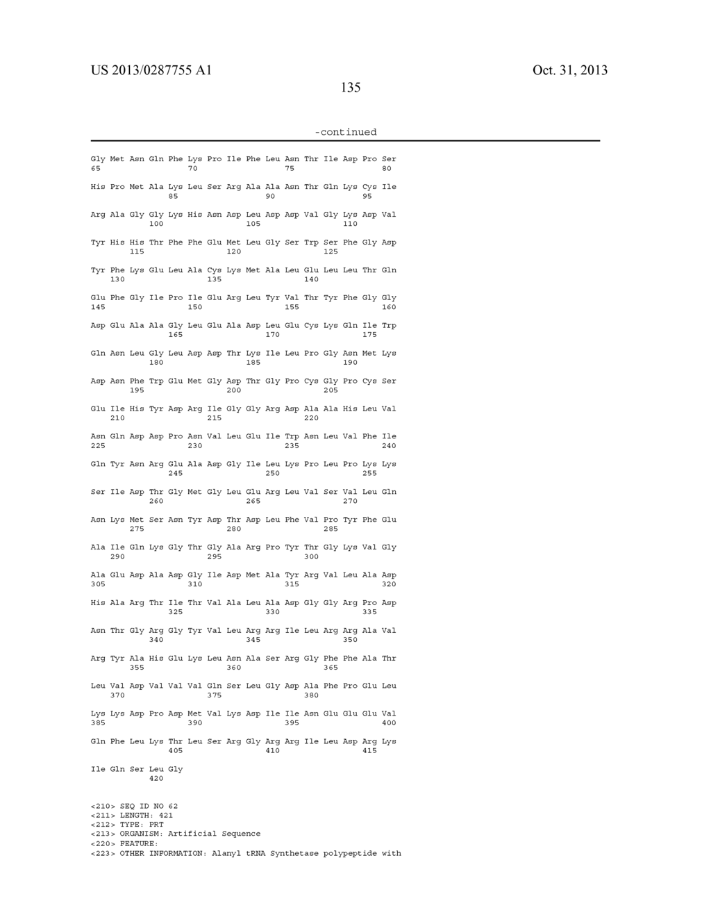 INNOVATIVE DISCOVERY OF THERAPEUTIC, DIAGNOSTIC, AND ANTIBODY COMPOSITIONS     RELATED TO PROTEIN FRAGMENTS OF ALANYL-TRNA SYNTHETASES - diagram, schematic, and image 143