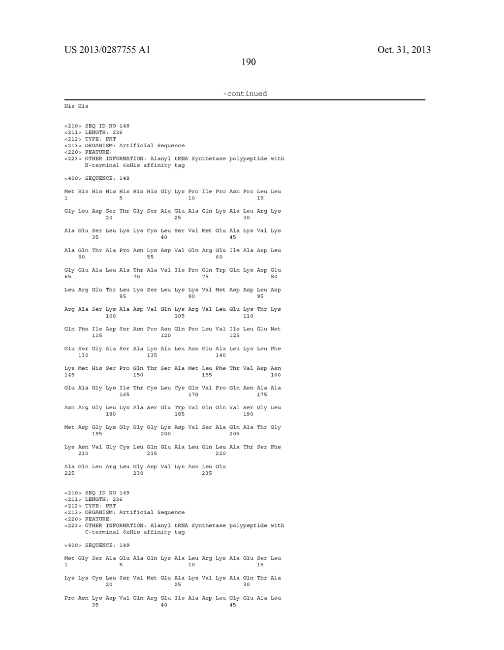 INNOVATIVE DISCOVERY OF THERAPEUTIC, DIAGNOSTIC, AND ANTIBODY COMPOSITIONS     RELATED TO PROTEIN FRAGMENTS OF ALANYL-TRNA SYNTHETASES - diagram, schematic, and image 198