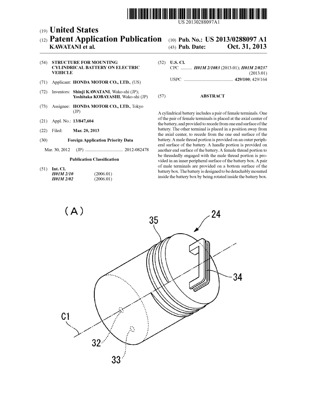 STRUCTURE FOR MOUNTING CYLINDRICAL BATTERY ON ELECTRIC VEHICLE - diagram, schematic, and image 01