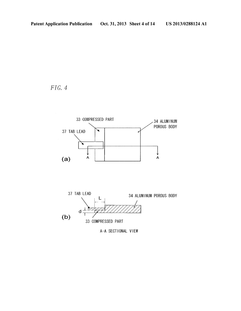 THREE-DIMENSIONAL NETWORK ALUMINUM POROUS BODY FOR CURRENT COLLECTOR, AND     CURRENT COLLECTOR, ELECTRODE, NONAQUEOUS ELECTROLYTE BATTERY, CAPACITOR     AND LITHIUM-ION CAPACITOR, EACH USING ALUMINUM POROUS BODY - diagram, schematic, and image 05