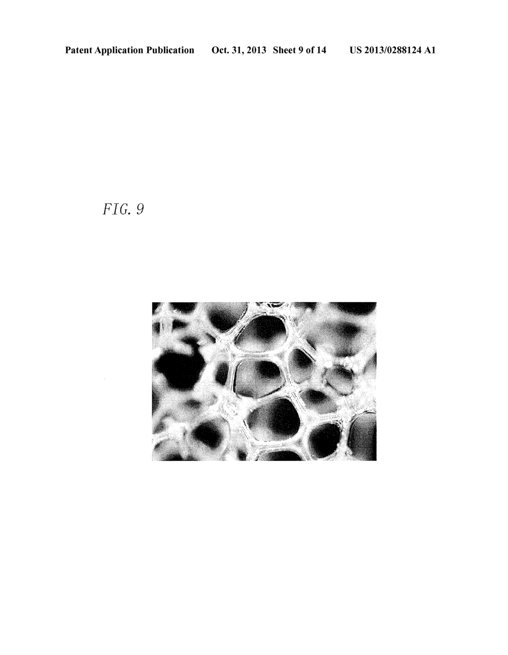 THREE-DIMENSIONAL NETWORK ALUMINUM POROUS BODY FOR CURRENT COLLECTOR, AND     CURRENT COLLECTOR, ELECTRODE, NONAQUEOUS ELECTROLYTE BATTERY, CAPACITOR     AND LITHIUM-ION CAPACITOR, EACH USING ALUMINUM POROUS BODY - diagram, schematic, and image 10