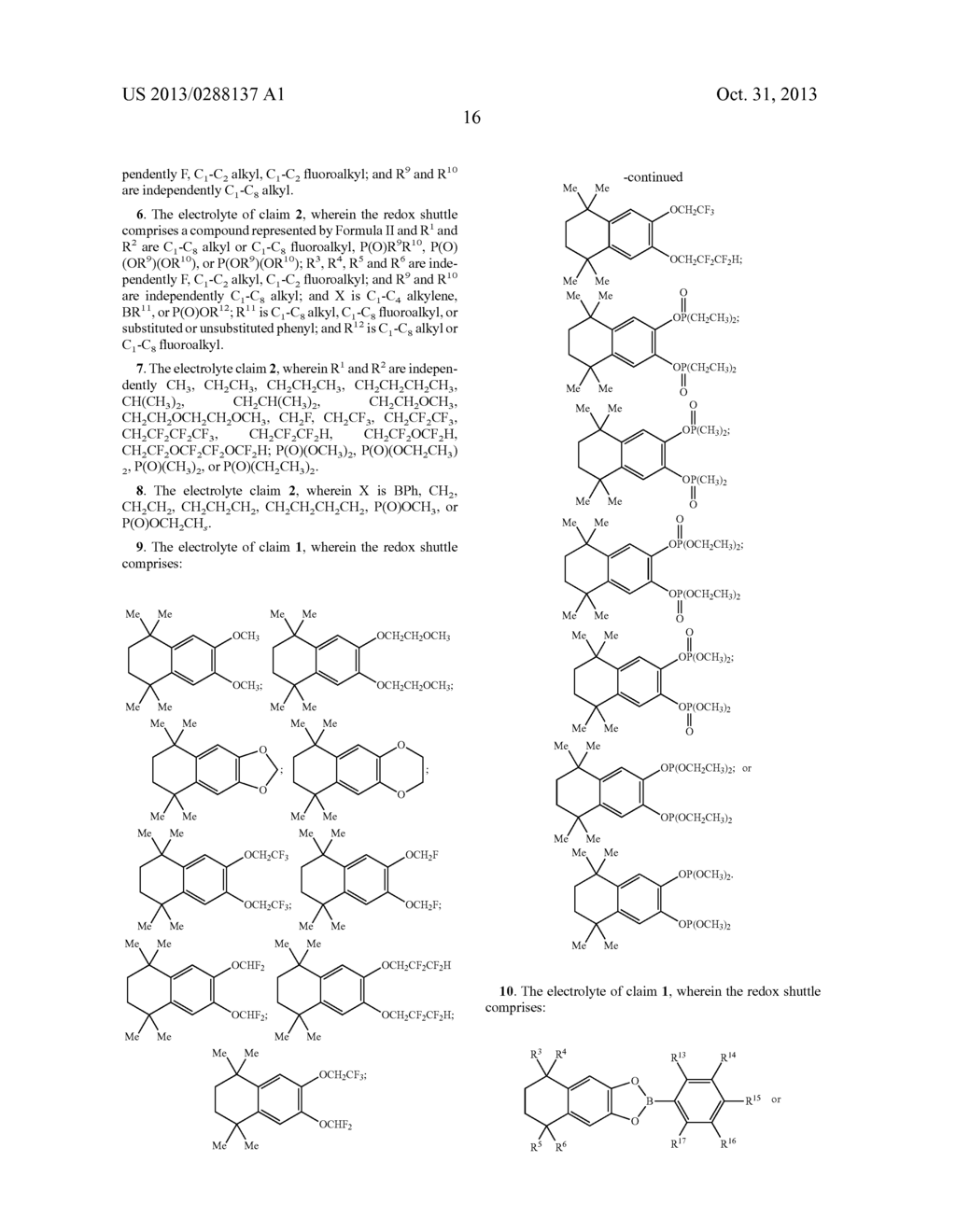 REDOX SHUTTLES HAVING AN AROMATIC RING FUSED TO A 1,1,4,4-TETRASUBSTITUTED     CYCLOHEXANE RING - diagram, schematic, and image 24