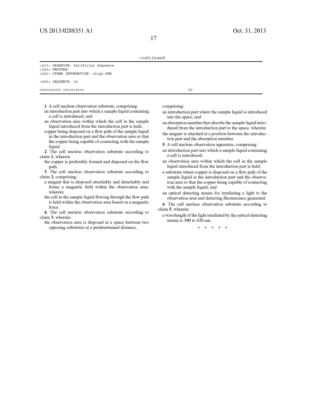 CELL NUCLEUS OBSERVATION SUBSTRATE AND CELL NUCLEUS OBSERVATION APPARATUS - diagram, schematic, and image 51