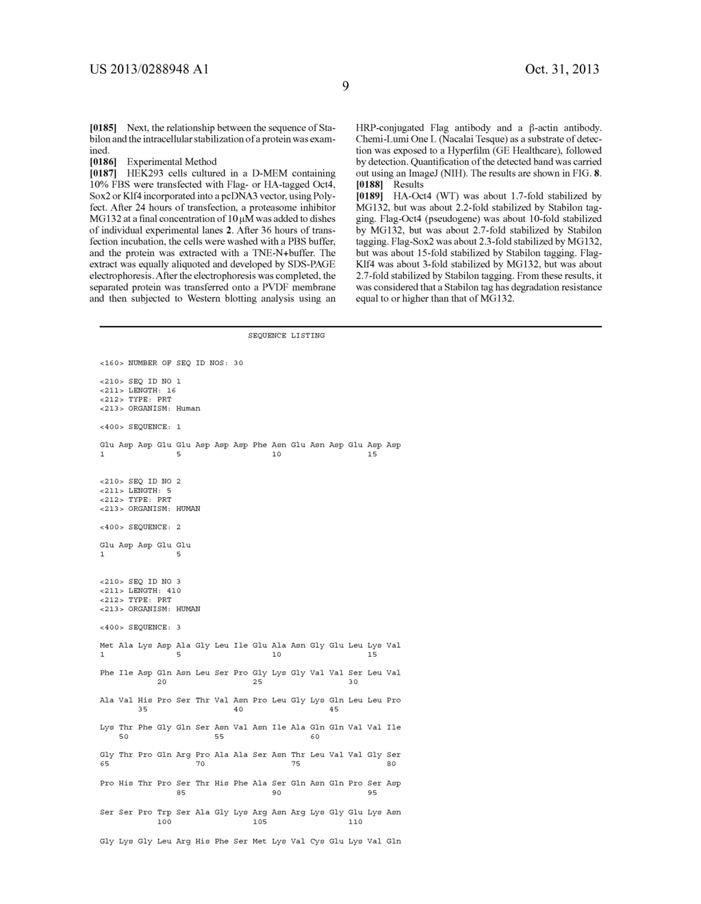 ESTABLISHMENT OF MOTIF COMPRISING ACIDIC AMINO ACID, CAPABLE OF     STABILIZING PROTEIN IN CELLS, AND APPLICABLE TO PROTEIN THERAPY, CONTROL     OF DIFFERENTIATION/UNDIFFERENTIATION OF CELL AND ANTIBODY THERAPY - diagram, schematic, and image 18