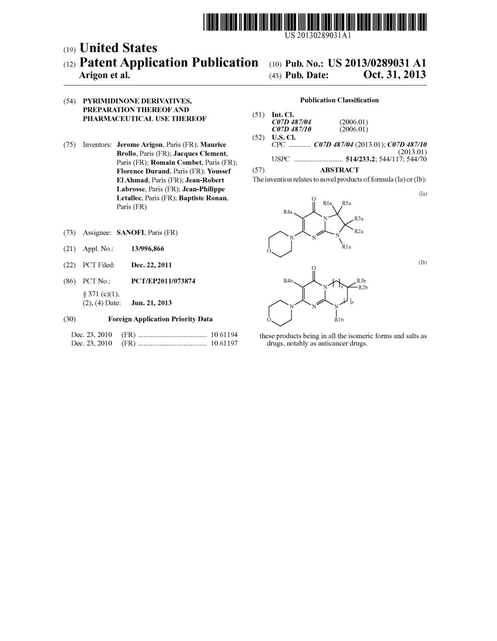 PYRIMIDINONE DERIVATIVES, PREPARATION THEREOF AND PHARMACEUTICAL USE     THEREOF - diagram, schematic, and image 01