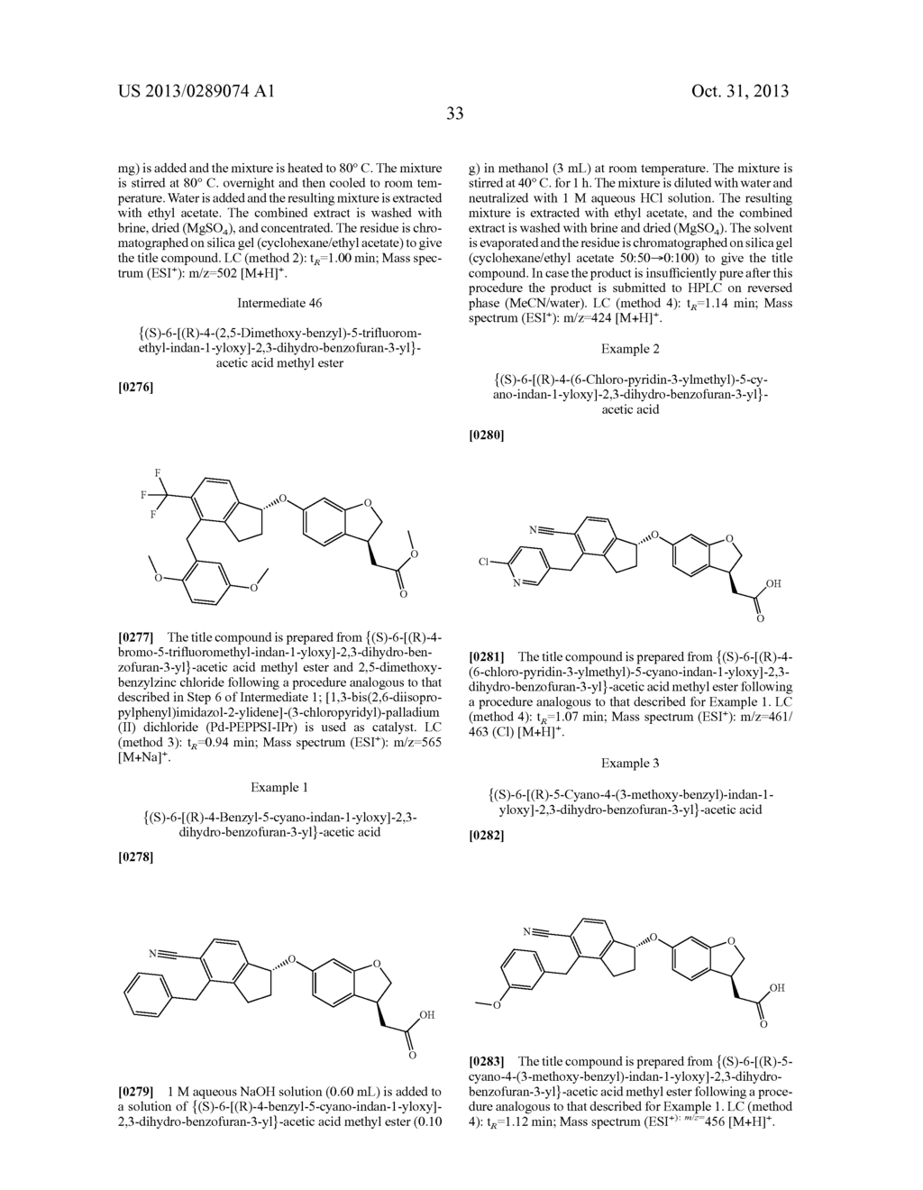 NEW INDANYLOXYDIHYDROBENZOFURANYLACETIC ACIDS - diagram, schematic, and image 34