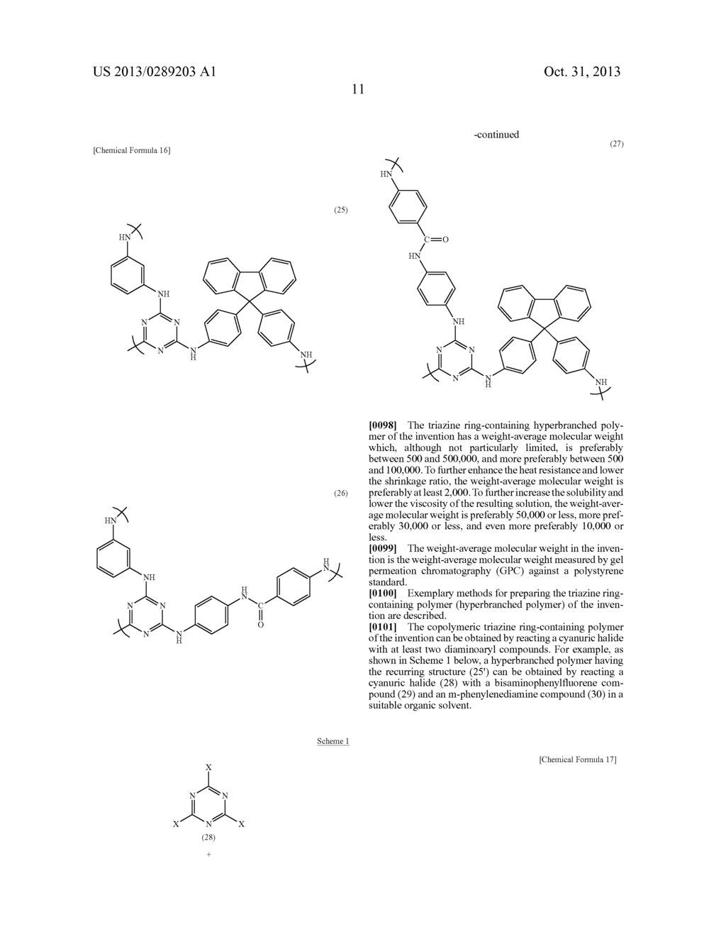 TRIAZINE RING-CONTAINING POLYMER AND FILM-FORMING COMPOSITION CONTAINING     SAME - diagram, schematic, and image 20